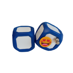 Petit dé effaçable et aimanté - 6 faces - 5 cm - Bleu